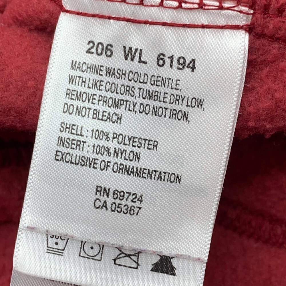 Columbia Red Fleece Jacket w/ Windbreaker Stripe - Picture 6 of 8